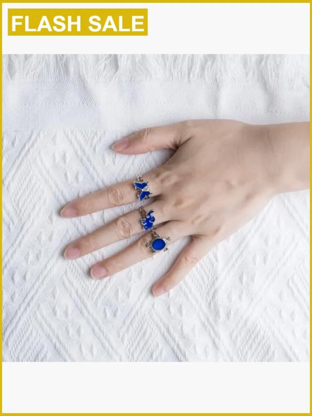 Adjustable Animal Mood Ring Color Changing Ring for Women Party Gift